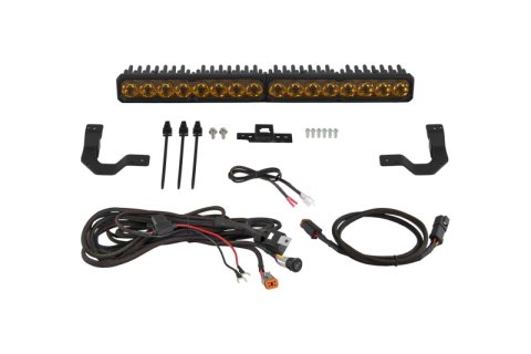 Diode Dynamics 2024-2026 Toyota Tacoma TRD Grille Lightbar SS20 Pro Yellow Driving 3000K