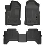 Husky Liners 2019+ Ford Ranger SuperCrew Cab WeatherBeater Black Front & 2nd Seat Floor Liners thumbnail 1