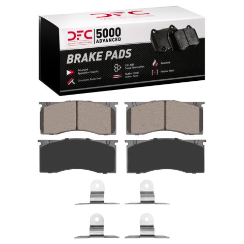 DFC 64-72 Dodge Dart Front 5000 Advanced Semi Metallic Brake Pads and Hardware Kit