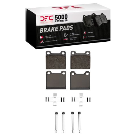 DFC 63-65 Porsche 356 Front 5000 Advanced Low Metallic Brake Pads and Hardware Kit
