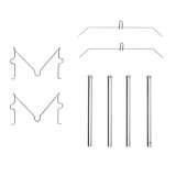 DFC 76-89 Toyota Pickup Front 5000 Advanced Ceramic Brake Pads and Hardware Kit thumbnail 4