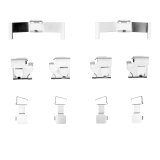 DFC 80-84 Toyota Starlet Front 5000 Advanced Semi Metallic Brake Pads and Hardware Kit thumbnail 2