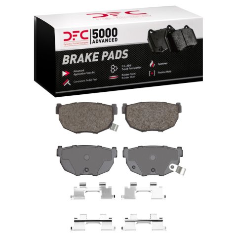 DFC 87-89 Nissan 300ZX Rear 5000 Advanced Ceramic Brake Pads and Hardware Kit