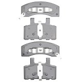 DFC 88-02 Chevrolet K3500 Front 5000 Advanced Semi Metallic Brake Pads thumbnail 2