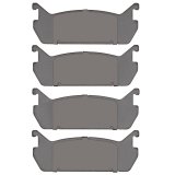 DFC 90-96 Ford Escort Rear 5000 Advanced Ceramic Brake Pads thumbnail 3