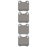 DFC 97-08 Cadillac Catera Rear 5000 Advanced Low Metallic Brake Pads thumbnail 4