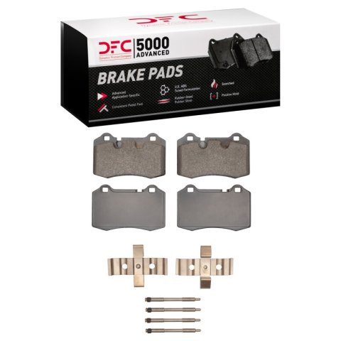 DFC 07-19 Maserati Quattroporte Rear 5000 Advanced Low Metallic Brake Pads and Hardware Kit
