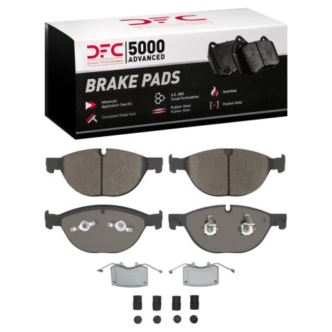 DFC 10-24 Jaguar XJ Front 5000 Advanced Low Metallic Brake Pads and Hardware Kit