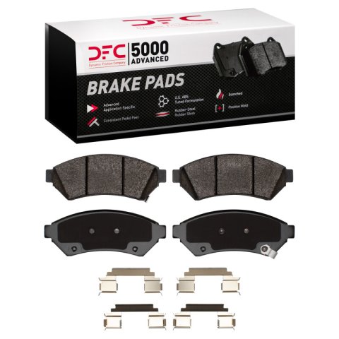 DFC 04-08 Pontiac Grand Prix Front 5000 Advanced Semi Metallic Brake Pads and Hardware Kit