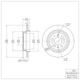 DFC 99-09 Volvo V70/S60/XC70/S80 Rear Brake Rotor thumbnail 4