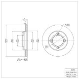 DFC 88-93 Ford Festiva Front Brake Rotor thumbnail 6