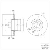 DFC 83-86 Toyota Camry Front Brake Rotor thumbnail 2