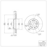 DFC 90-90 Lexus LS400 Front Brake Rotor thumbnail 2
