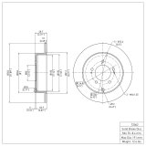 DFC 07-15 Mitsubishi Lancer Rear Brake Rotor thumbnail 5