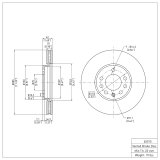 DFC 03-11 Cadillac BLS (Mexico) Front Brake Rotor thumbnail 5