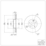 DFC 98-05 Mercedes-Benz ML350 Front Brake Rotor thumbnail 2