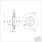DFC 09-11 Cadillac STS Front Brake Rotor thumbnail 2