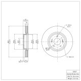 DFC 07-12 Hyundai Veracruz Front Brake Rotor thumbnail 4