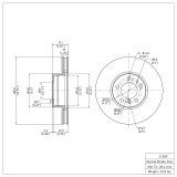 DFC 91-01 BMW 850CI Front Brake Rotor thumbnail 2