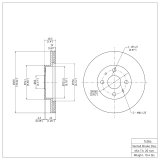 DFC 93-02 Chevrolet Prizm Front Brake Rotor thumbnail 2