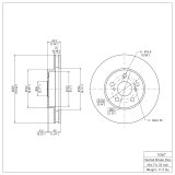 DFC 94-00 Toyota Celica Front Brake Rotor thumbnail 2