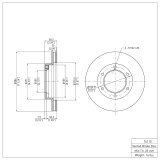 DFC 90-92 Toyota Land Cruiser Front Brake Rotor thumbnail 2