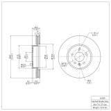 DFC 13-25 Cadillac CT4 Front GeoSPEC Coated Rotor thumbnail 3