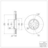 DFC 99-10 Chevrolet/Opel Zafira (Mexico) Front GeoSPEC Coated Rotor thumbnail 3