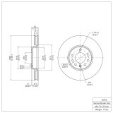 DFC 03-11 Cadillac BLS (Mexico) Front GeoSPEC Coated Rotor thumbnail 5