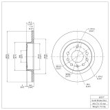 DFC 03-11 Cadillac BLS (Mexico) Rear GeoSPEC Coated Rotor thumbnail 4