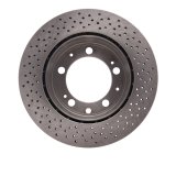 DFC 94-98 Porsche 911 Rear Drilled Brake Rotor thumbnail 2