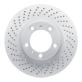 DFC 09-23 Porsche 718 Cayman Left Front Drilled GeoSPEC Coated Rotor thumbnail 1