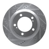 DFC 07-22 Lexus LX570 Front Left Drilled & Slotted Silver Brake Rotor thumbnail 1