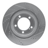 DFC 07-22 Lexus LX570 Front Left Drilled & Slotted Silver Brake Rotor thumbnail 3