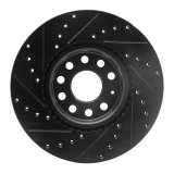 DFC 05-25 Audi TT Front Right Drilled & Slotted Black Brake Rotor thumbnail 2