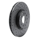 DFC 05-25 Audi TT Front Right Drilled & Slotted Black Brake Rotor thumbnail 3