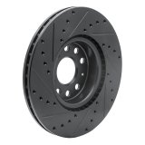 DFC 05-25 Audi TT Front Right Drilled & Slotted Black Brake Rotor thumbnail 4
