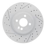 DFC 09-14 Mini Cooper Clubman Front Drilled GeoSPEC Coated Rotor and Slotted thumbnail 1