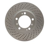 DFC 98-12 Porsche Cayman Left Front Drilled Hi-Carbon Alloy Geomet Coated Rotor thumbnail 1