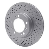 DFC 98-12 Porsche Cayman Left Front Drilled Hi-Carbon Alloy Geomet Coated Rotor thumbnail 3