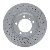 DFC 99-23 Porsche 911 Right Front Drilled Hi-Carbon Alloy Geomet Coated Rotor thumbnail 1