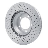 DFC 99-23 Porsche 718 Cayman Left Front Drilled Hi-Carbon Alloy Geomet Coated Rotor thumbnail 4