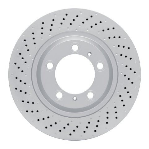 DFC 12-16 Porsche 911 Left Front Drilled Hi-Carbon Alloy Geomet Coated Rotor
