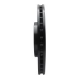 R1 2012-2025 Dodge Durango Front Left Drilled & Slotted Black Brake Rotor thumbnail 4