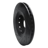 R1 2009-2015 Cadillac CTS Front Right Drilled & Slotted Black Brake Rotor thumbnail 3