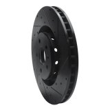 R1 2009-2015 Cadillac CTS Front Right Drilled & Slotted Black Brake Rotor thumbnail 5