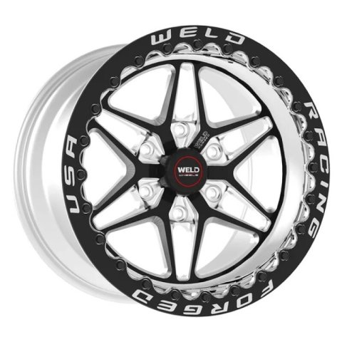 Weld S81 18x12 / 5x120 BP/ 8.6in. BS Black Wheel (High Pad) - Single Beadlock - Black