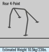 Cusco D1 Chromoly 4-PT Roll Cage Nissan BCNR33 (S/O/No Cancel) CUSCO BLUE thumbnail 4