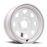 Raceline 80 Series 8 Spoke 16x8in / 8x6.5 BP / 4.5in BS - White thumbnail 1
