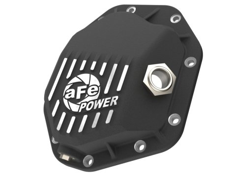 aFe 19-25 GM Trucks Front Diff Cover - Black w/ Machined Fins thumbnail 1